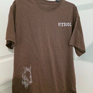 ZUMIEZ VITRIOL BURIAL BROWN GRAPHIC TEE - XL